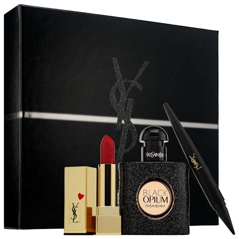 yves saint laurent 3 pc black opium gift set|opium gift sets on offer.